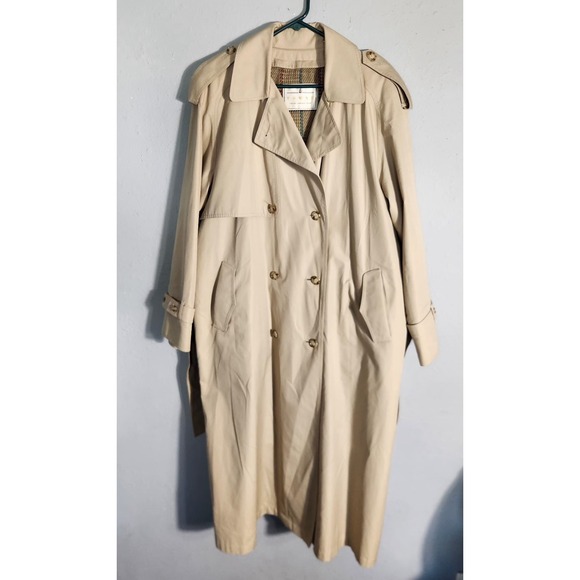 London Fog Jackets & Blazers - London Fog Trench Coat Women's 18R Beige Overcoat Rain Jacket Lining Vintage